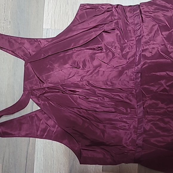 NWT J. Crew Gracie 100% Silk Taffeta Dress Burgundy Size 16 Womens - Picture 4 of 6
